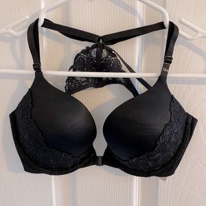 NWT Victoria’s Secret Front Close Strappy Very Sexy Black Push Up Bra 36B